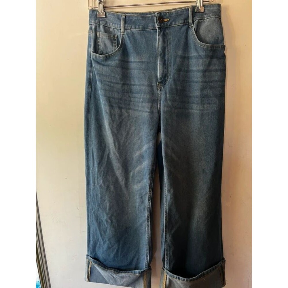 Halara light blue wide leg petite medium pants